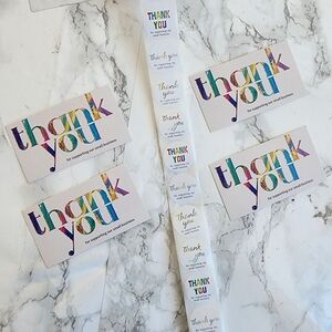 550 Pc Thank you Cards and Stickers